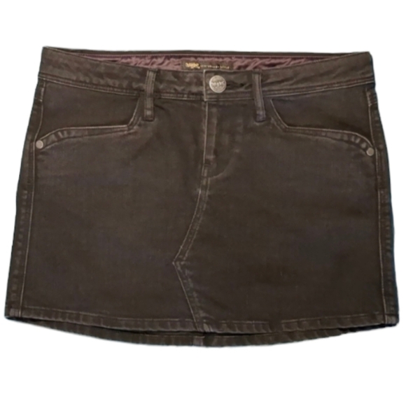 LEVI'S Lady Style Black Denim Skirt Rhinestones Size W27 - Picture 2 of 16